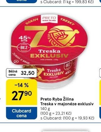 Preto Ryba Žilina Treska v majonéze exklusiv