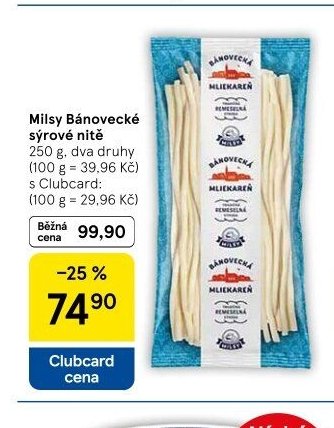Milsy Bánovecké sýrové nitě