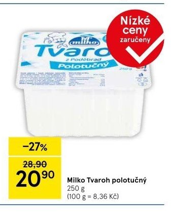 Milko Tvaroh polotučný