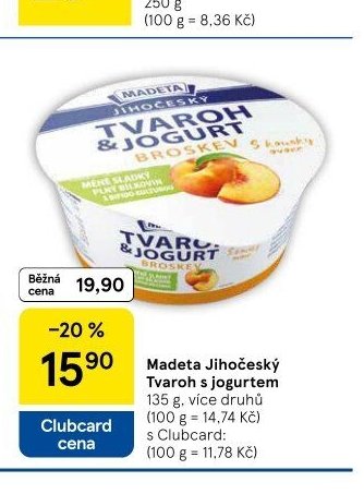 Madeta Jihočeský Tvaroh s jogurtem