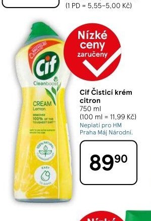 Cif Čisticí krém citron
