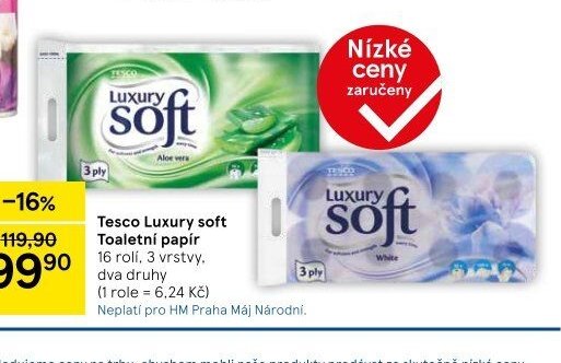 Tesco Luxury soft Toaletní papír