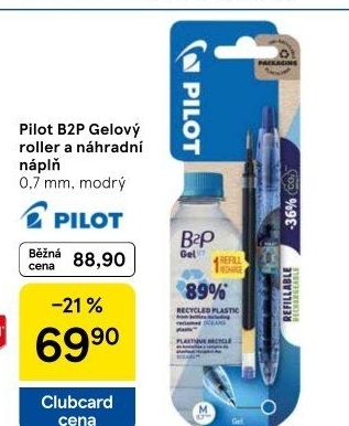 Gelové pero Roller B2P Pilot