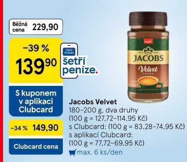 Instantní káva Jacobs Velvet