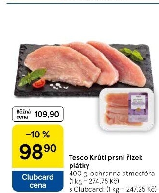 Krůtí prsní řízky Tesco