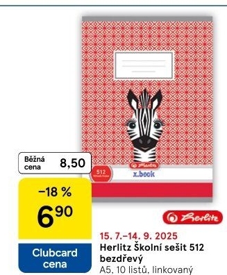 Školní sešit A5 Herlitz