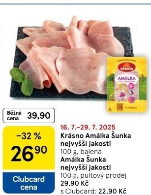 Šunka Amálka nejvyšší jakosti Krásno