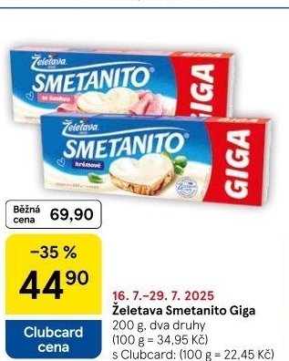 Sýr tavený Smetanito Želetava