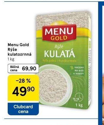 Menu Gold Rýže kulatozrnná