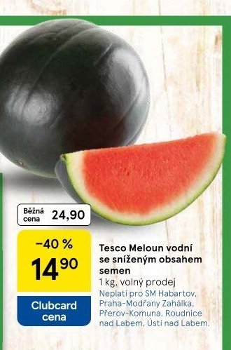 Tesco Meloun vodní se sníženým obsahem semen
