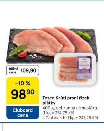 Tesco Krůtí prsní řízek plátky
