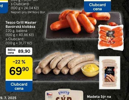 Tesco Grill Master Bavorská klobása