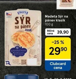 Madeta Sýr na pánev klasik