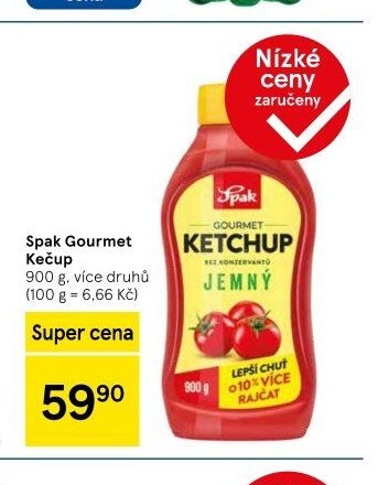 Spak Gourmet Kečup 900 g - Tesco akcniletaky.com