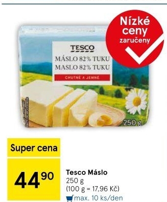 Máslo Tesco