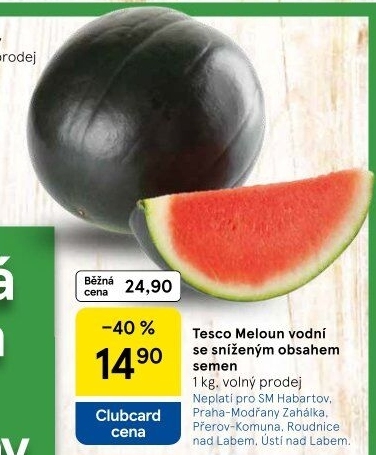 Meloun vodní Tesco