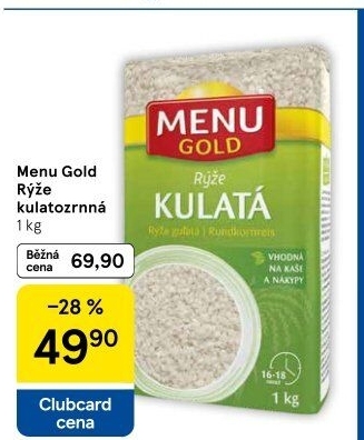Rýže kulatozrnná Menu Gold
