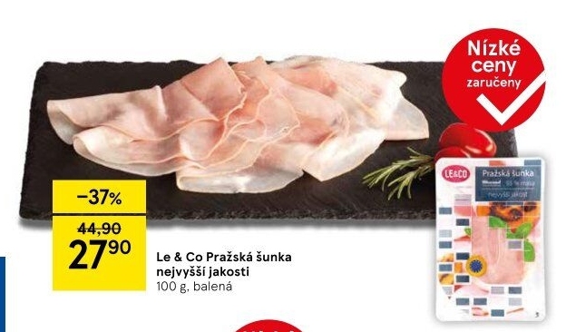 Šunka pražská nejvyšší jakosti LE&
