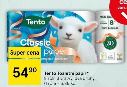 Toaletní papír 3vrstvý Tento