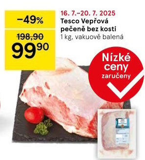 Vepřová pečeně bez kosti Tesco