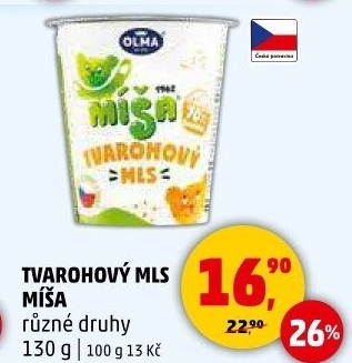 Dezert Tvarohový mls Míša Olma