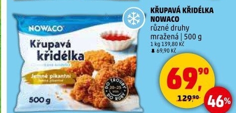 Křupavá křidélka mražená Nowaco