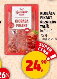 Pikantní klobása Řezníkův talíř