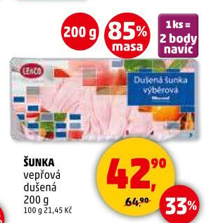 Šunka vepřová dušená LE&