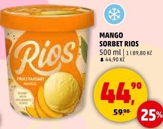Zmrzlina ve vaničce sorbet Rios