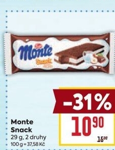 Dezert mléčný Monte Snack Zott