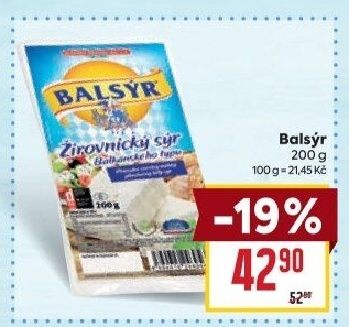 Sýr Balsýr Mlékárna Žirovnice