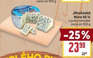 Sýr Niva Jihočeská 45% Madeta