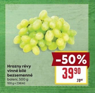 Hrozny révy vinné bílé bezsemenné