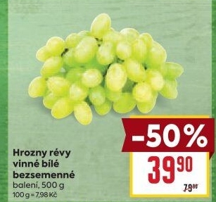 Hrozny bílé bezsemenné