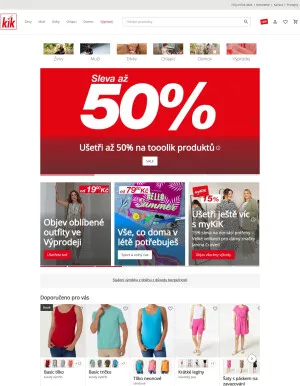 akční leták Kik textil 16.7.2025-22.7.2025