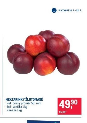 NEKTARINKY ŽLUTOMASÉ
