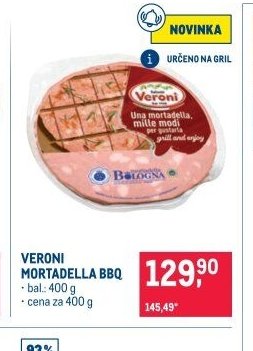 VERONI MORTADELLA BBQ