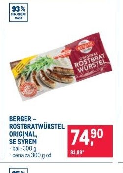 BERGER ROSTBRATWÜRSTEL ORIGINAL