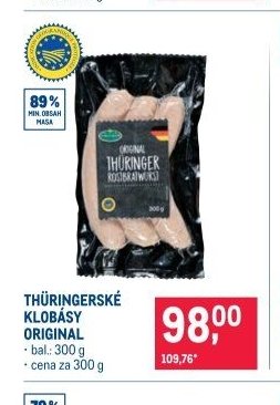 THÜRINGERSKÉ KLOBÁSY ORIGINAL