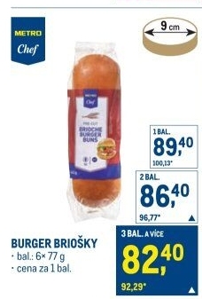 Brioška na hamburger Metro Chef
