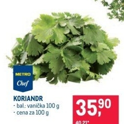 Koriandr čerstvý Metro Chef