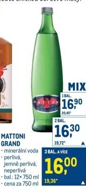 Přírodní voda Mattoni