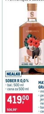 Rum bez alkoholu Sober R