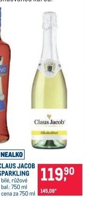 Šumivé víno nealkoholické Claus Jacobs