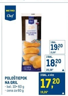 Sýr Pološtiepok na gril Metro Chef