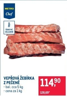 Vepřová žebra Metro Chef