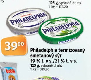 Philadelphia termizovaný smetanový sýr 125 g