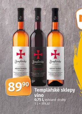 Templářské sklepy víno