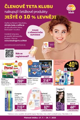 akční leták Teta drogerie 17.7.2025-29.7.2025