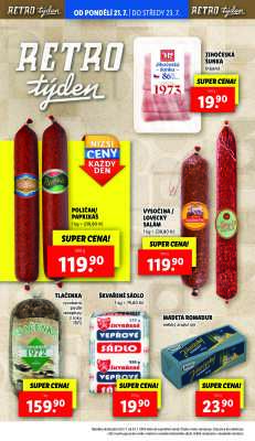 akční leták Lidl 21.7.2025-23.7.2025